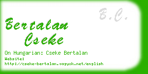 bertalan cseke business card